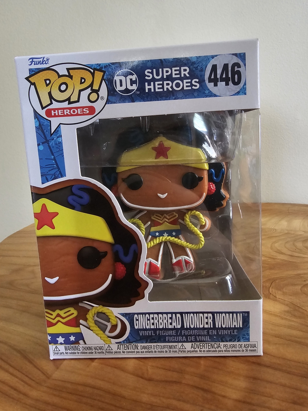 Funko Pop! DC Super Heroes #446 Gingerbread Wonder Woman - Brown & Yellow - Picture 2 of 7
